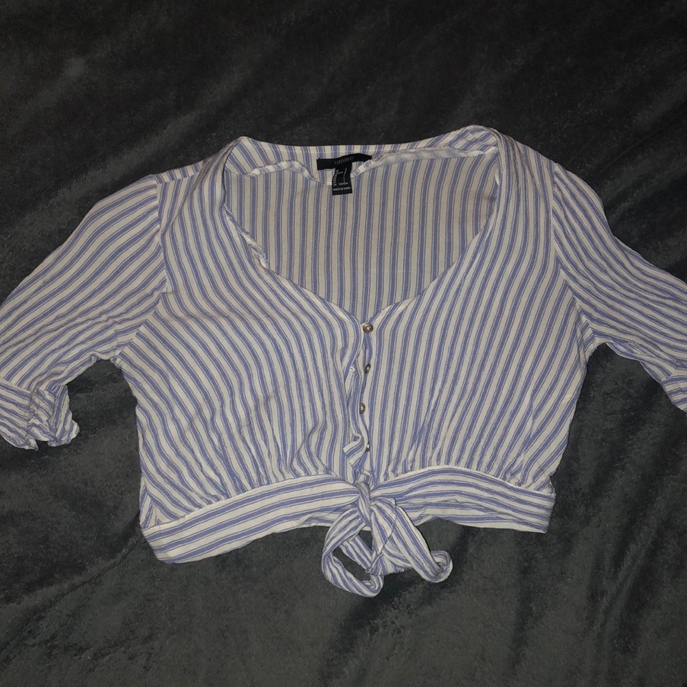 Stripe Crop Blouse
